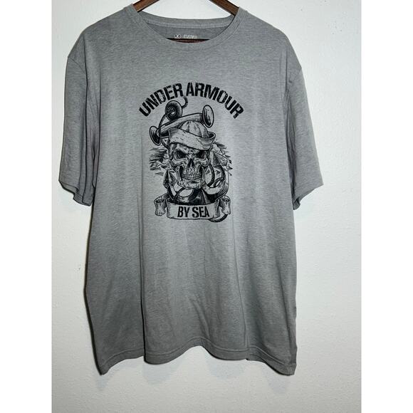 Men's Under Armour By Sea T-Shirt Gray Size 2XL - Picture 1 of 5
